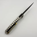 Tuya Knife All-Star Persia Crystal Titanium Integral handle w/ Spine Holes w/S90V DLC Blade T1750-C