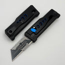 Reate EXO-U Utility Speedhole Pattern Black w/ Blue Accents Aluminum Handle