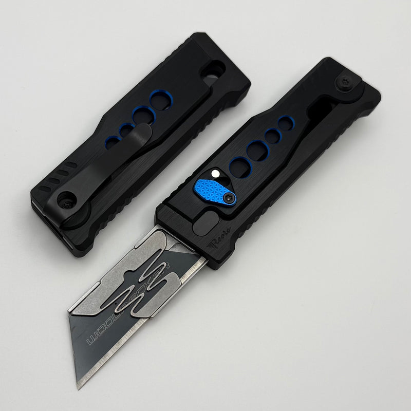 Reate EXO-U Utility Speedhole Pattern Black w/ Blue Accents Aluminum H