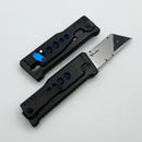Reate EXO-U Utility Speedhole Pattern Black w/ Blue Accents Aluminum Handle