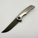 Tuya Knife All-Star Persia Crystal Titanium Integral handle w/ Spine Holes w/S90V DLC Blade T1750-C