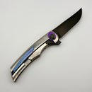 Tuya Knife All-Star Persia Crystal Titanium Integral handle w/ Spine Holes w/S90V DLC Blade T1750-C