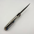 Tuya Knife All-Star Persia Crystal Titanium Integral handle w/ Spine Holes w/S90V DLC Blade T1750-C