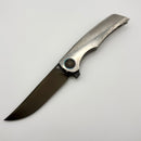Tuya Knife All-Star Persia Crystal Titanium Integral handle w/ Spine Holes w/S90V DLC Blade T1750-C