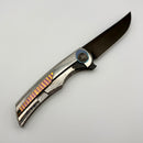 Tuya Knife All-Star Persia Crystal Titanium Integral handle w/ Spine Holes w/S90V DLC Blade T1750-C