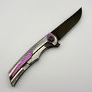 Tuya Knife All-Star Persia Crystal Titanium Integral handle w/ Spine Holes w/S90V DLC Blade T1750-C