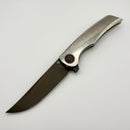 Tuya Knife All-Star Persia Crystal Titanium Integral handle w/ No Spine Holes w/S90V DLC Blade T1750-C