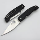 Discontinued Spyderco Pattadese Black G-10 Handles w/ M390 C257GP