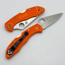 Spyderco Delica 4 Lightweight Orange FRN Handles w/ VG-10 C11FPOR
