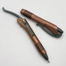 Marfione Custom Siphon Pen II Cryo Ice Copper w/ Antique Green Ti Lever & Bronze Ti Hardware