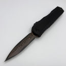 Microtech Marfione Select Cypher II Black w/ Tritium Inlaid Button & D/E Baker Forge Copper-Mai 1242-16MS3