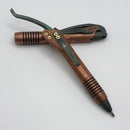 Marfione Custom Siphon Pen II Cryo Ice Copper w/ Antique Green Ti Lever & Bronze Ti Hardware