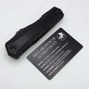 Microtech Marfione Select Cypher II Black w/ Tritium Inlaid Button & D/E Baker Forge Copper-Mai 1242-16MS3