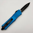 Microtech Combat Troodon Full-Serrated Black Blade w/ Blue Handle 142-3BL (Consignment)