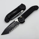 Microtech Knives LUDT Gen III Black Tactical Full Serrated Tanto w/ Black Handle 1136-3T