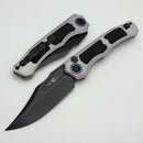 Heretic Knives Wraith Auto V4 w/ Blizzard Handle & Battleworn Black Bowie MagnaCut Blade H002-8A-BLZ