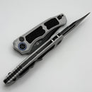 Heretic Knives Wraith Auto V4 w/ Blizzard Handle & Battleworn Black Bowie MagnaCut Blade H002-8A-BLZ