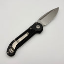 Microtech Knives LUDT Gen III Stonewash Partial Serrated Drop Point w/ Black Handle 1135-11 (Consignment)