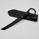 RMJ Tactical Stabby Guy Textured Black CPM-3V & Black G-10 w/ Blue Hardware