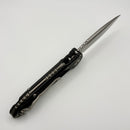 Microtech Knives LUDT Gen III Stonewash Partial Serrated Drop Point w/ Black Handle 1135-11 (Consignment)