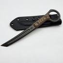 RMJ Tactical Stabby Guy Tungsten CPM-3V & Hyena Brown G-10 w/ Bronze Hardware