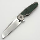 Holt Bladeworks Haptic w/ Titanium Burnished Bent Starburst Green CarboTi Inlaid Handles & Bohler M390 Near Mirror 1320