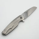 Holt Bladeworks Haptic w/ Titanium Burnished Bent Starburst Green CarboTi Inlaid Handles & Bohler M390 Near Mirror 1320