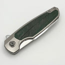 Holt Bladeworks Haptic w/ Titanium Burnished Bent Starburst Green CarboTi Inlaid Handles & Bohler M390 Near Mirror 1320