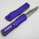 Microtech Knives Combat Troodon Gen III Stonewash Interceptor w/ Purple Handle Signature Series 1217-10PUS