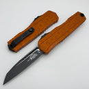 Microtech Cypher II Black S/E w/ Claw Burst Orange Tangerine Handle 1241-1OTCWD