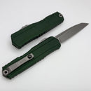 Microtech Cypher II S/E Apocalyptic w/ Claw Burst Emerald Green Handle 1241-10APEGCWD