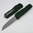 Microtech Cypher II S/E Apocalyptic w/ Claw Burst Emerald Green Handle 1241-10APEGCWD