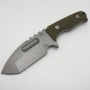 Medford Knife Emperor Tumbled S35VN & OD Green G-10 Fixed Blade