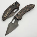 Microtech Marfione Select Manual Stitch RAM LOK Livewire Carbon Fiber w/ Flamed/Bronze Accents & DLC M390MK 169RL-1DLCMS1