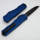 Microtech Cypher II Black S/E w/ Claw Burst Navy Blue Handle 1241-1NACWD