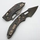 Microtech Marfione Select Manual Stitch RAM LOK Livewire Carbon Fiber w/ Flamed/Bronze Accents & DLC M390MK 169RL-1DLCMS1