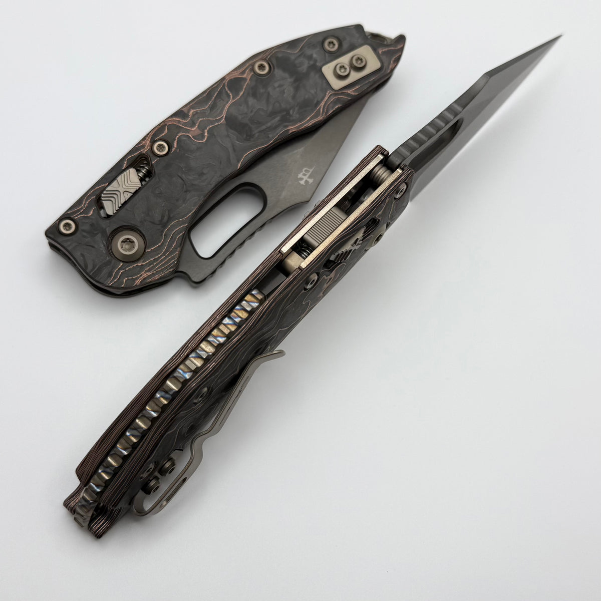 ericaෆ̈ Microtech Marfione Select Manual Stitch RAM LOK Livewire Carbon Fiber