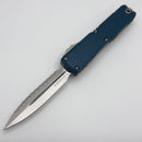 Microtech Ultratech Gen IV D/E Stonewash Full Serrated w/ Deep Ocean Handle 11224-12DO