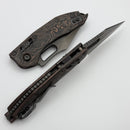 Microtech Marfione Select Manual Stitch RAM LOK Livewire Carbon Fiber w/ DLC Accents & DLC M390MK 169RL-1DLCTMS1