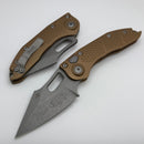 Microtech Borka Stitch Auto w/ Brown Handles & Apocalyptic M390 169-10APBN