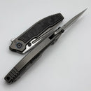 Custom Knife Factory Snafu 4.0 Large Titanium Integral Handle w/ Carbon Fiber Inlays & M398