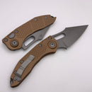 Microtech Borka Stitch Auto w/ Brown Handles & Apocalyptic M390 169-10APBN