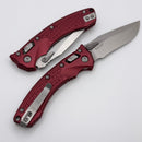 Microtech Amphibian Mini RAM LOK Merlot Frag Aluminum & Stonewash M390MK 137MRL-10FRMR