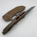 Microtech Borka Stitch Auto w/ Brown Handles & Apocalyptic M390 169-10APBN