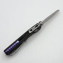 Microtech Marfione Select MSI RAM LOK Mini Slab Side Carbon Fiber Handles w/ Purple Accents & Stonewash M390MK 210M-10MS10