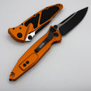 Microtech Socom Elite Manual Black S/E w/ Orange Handles 160-1OR