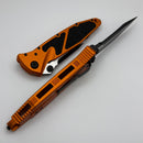 Microtech Socom Elite Manual Black S/E w/ Orange Handles 160-1OR