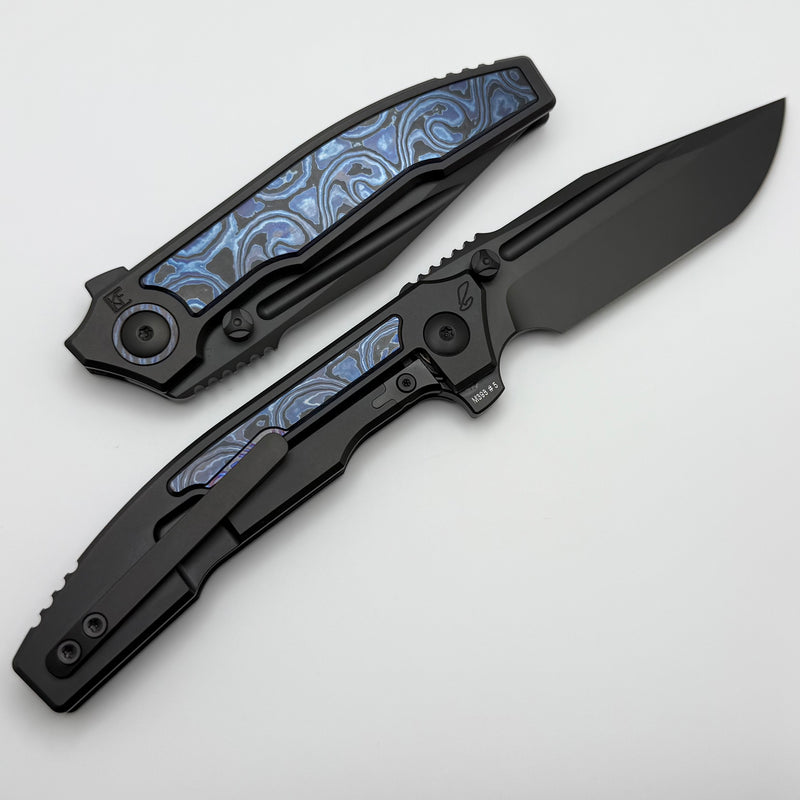 Custom Knife Factory Snafu 4.0 Medium DLC Handles w/ ZircuTi & DLC M398