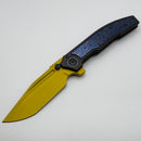 Custom Knife Factory Snafu 4.0 Medium Yellow & ZircuTi Inlays