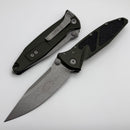 Microtech Socom Elite Manual S/E Apocalyptic & Woodlands Green Handle 160-10APWL